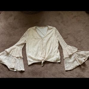 Bell Sleeve Crocheted Top